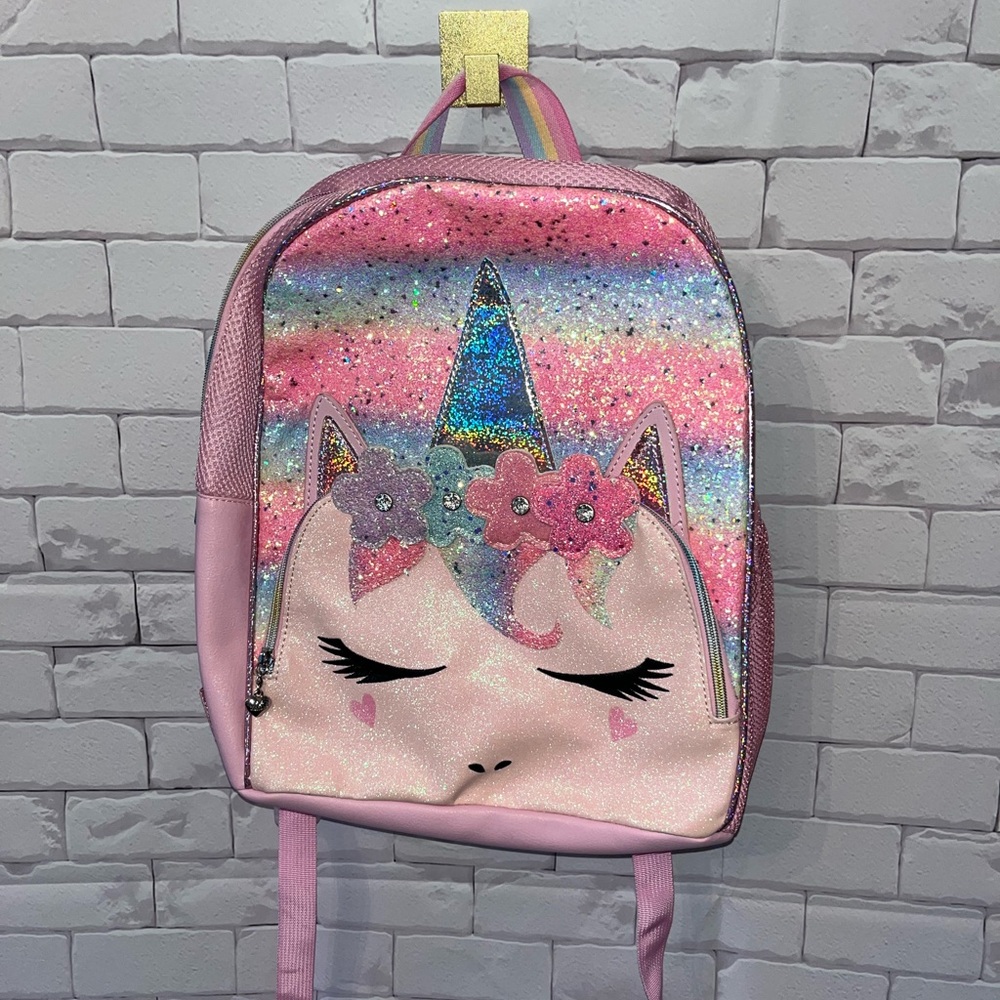 OMG Accessories Girl’s Bella Ombré Butterfly Crown Large Glitter Backpack
